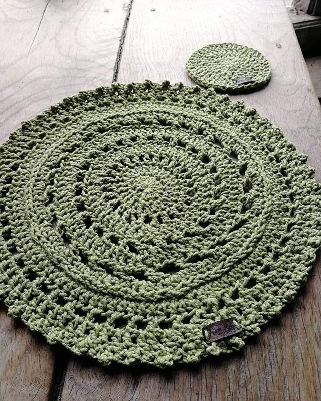 Crochet Boho Placemat & Coaster Set FMWL by From Meg, with love x