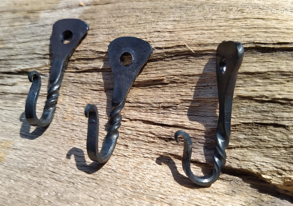 Hand Forged Horseshoe Nail Hook by Sully Leather - Small Market