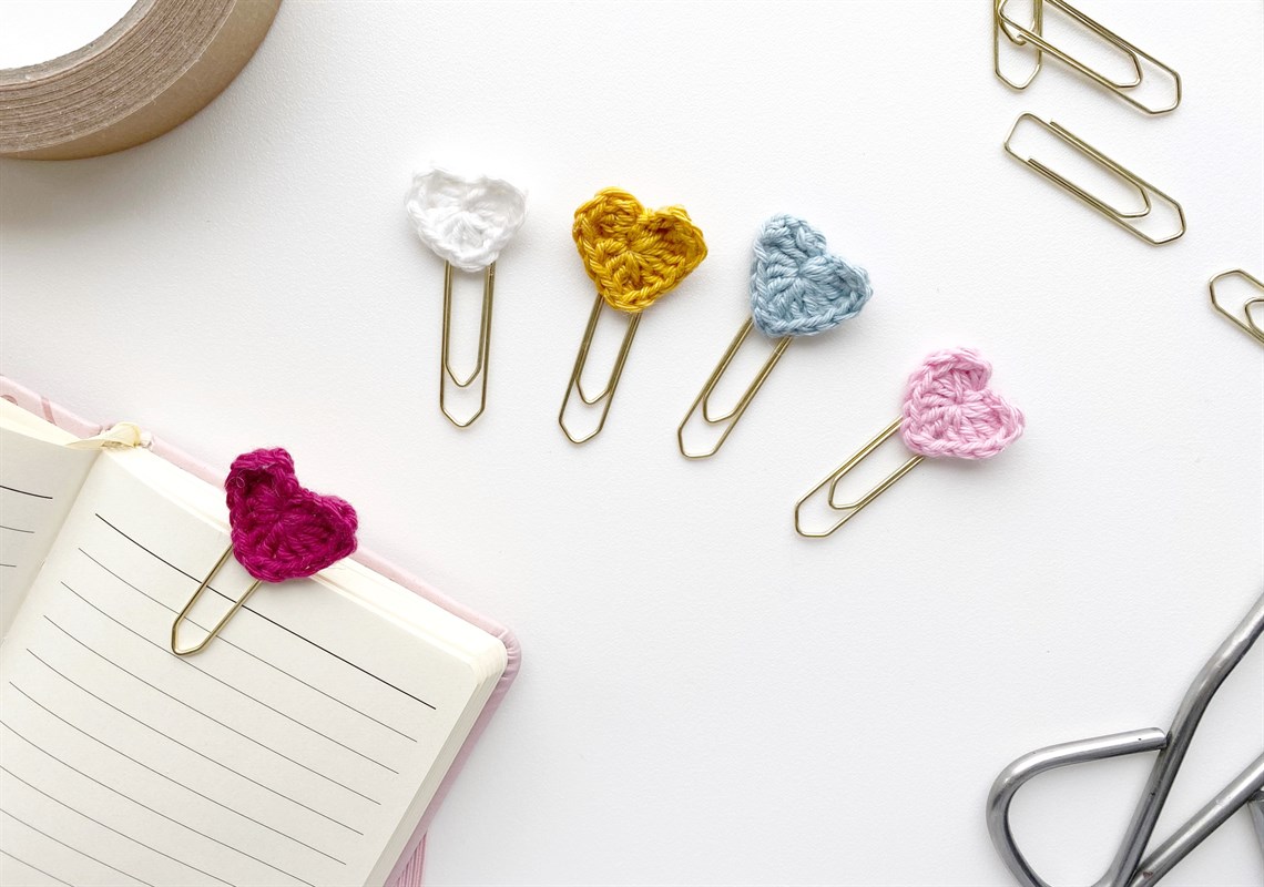 Heart Gold Paperclip Stationery Bookmark by Fifi’s Handcrafted Small