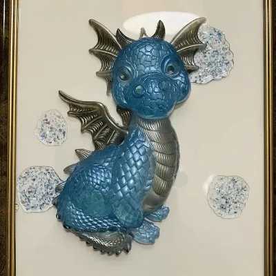 3d Resin Baby Dragon Wall Picture Gifts 1
