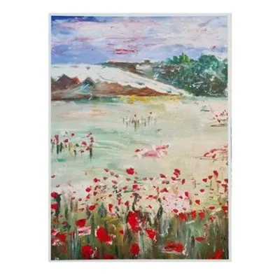 A print of my poppy landscape painting