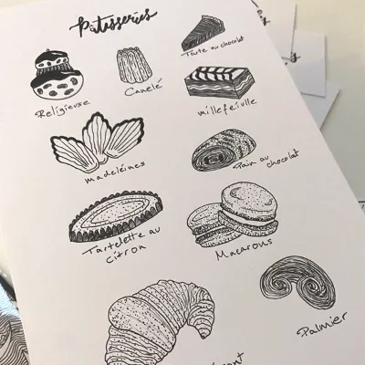 French Pastries Artwork