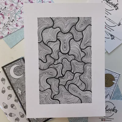 A5 Small Swirls Illustration Hand Drawn 1