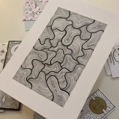 A5 Small Swirls Illustration Hand Drawn 2