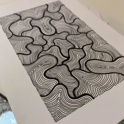 A5 Small Swirls Illustration Hand Drawn 3