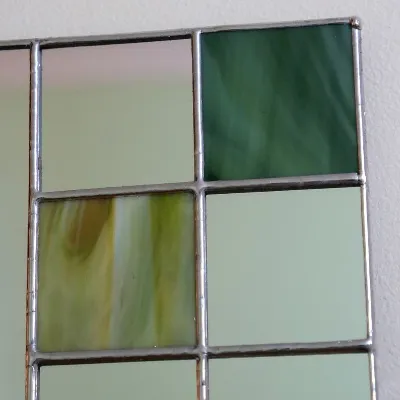 Art Deco green wall mirror