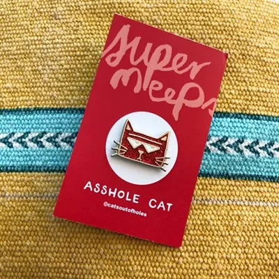 Asshole Cat - Enamel Pin