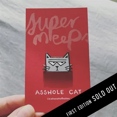 Asshole Cat - Enamel Pin