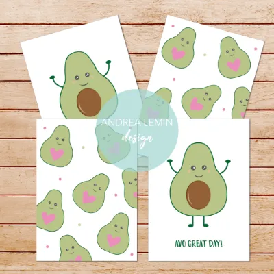 Avocado Postcards Pack Of 4 1