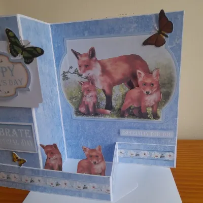 Back Fold Fox Happy Father's Day Card. 2