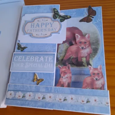 Back Fold Fox Happy Father's Day Card. 4