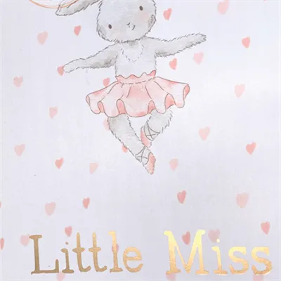 Ballerina Bunny Personalised Foil Print - photo of Rose Gold foil 2