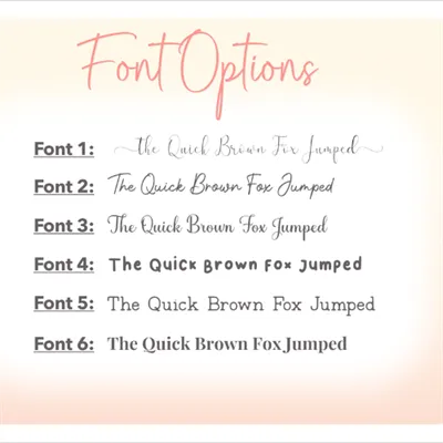 Font Options