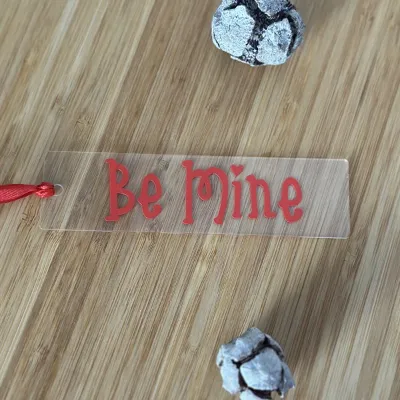 Be Mine Bookmark With Red Ribbon 1