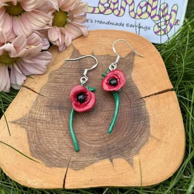 Beautiful Poppy Earrings 2