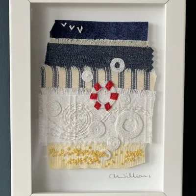 Beside The Seaside Painting Textile Gift 5