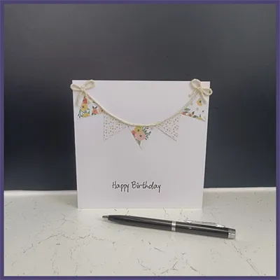 Birthday Bunting Handmade Card 3