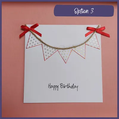 Birthday Bunting Handmade Card 10