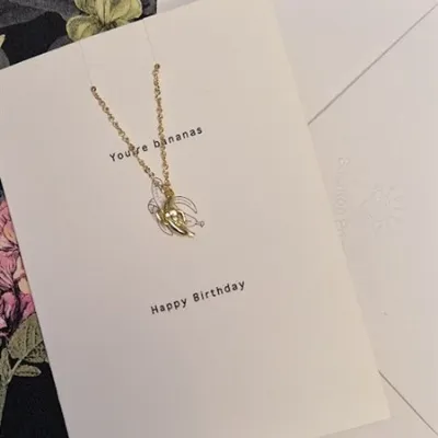 Birthday card, with necklace. You&#39;re 1