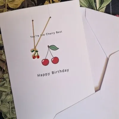 Birthday card, with necklace. You&#39;re 8