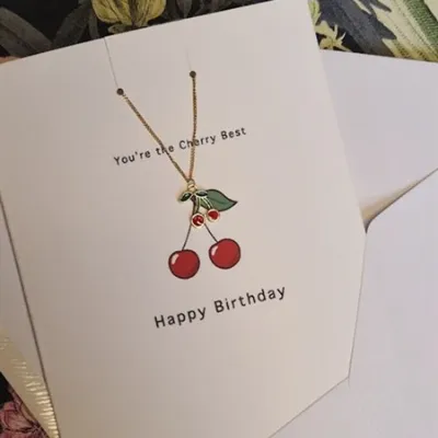 Birthday card, with necklace. You&#39;re 9