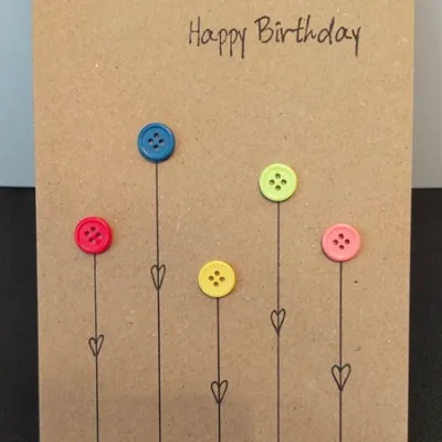 Birthday Flower Card, Unique / Handmade  4