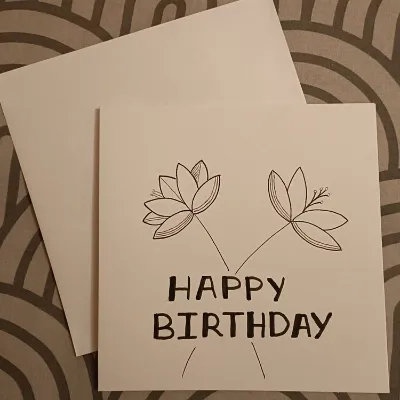 Birthday Flowers Handmade Card 3