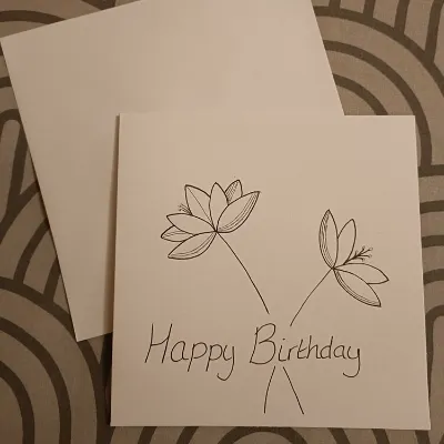 Birthday Flowers Handmade Card 4