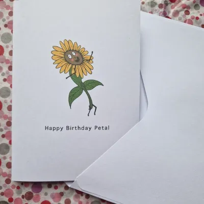 Birthday Petal/Flower, Birthday Card. Su 6