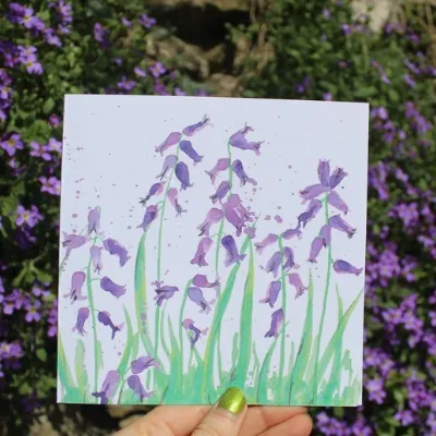 Bluebell Greetings Card floral flowers p 2