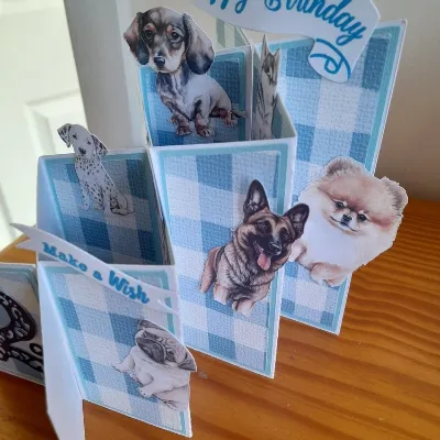 Cascade folded Cats or Dogs Birthday car 7