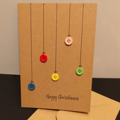 Christmas Bauble Card, Unique / Handmade 1