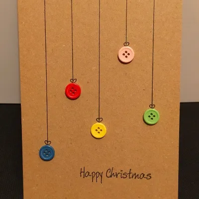 Christmas Bauble Card, Unique / Handmade 2