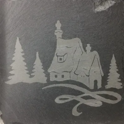 Christmas Cottage Coaster