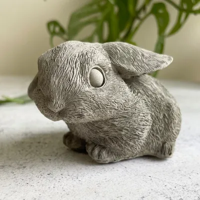 Concrete rabbit statue | pet loss | conc 1