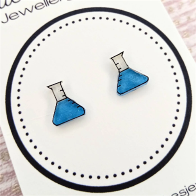 Conical Flask Science Earrings