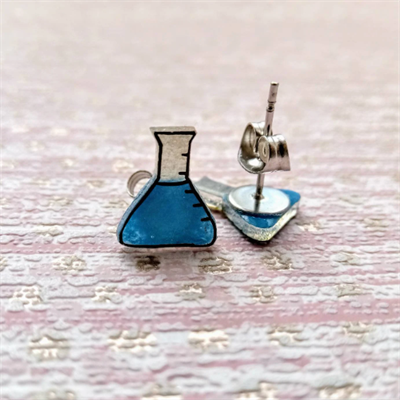 Conical Flask Chemistry Earrings