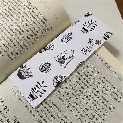 Succulents and houseplants bookmark