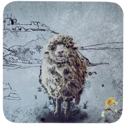 5/6 The sheep. the animal that Wales is truly known for. Animal & Criccieth Castle Coasters