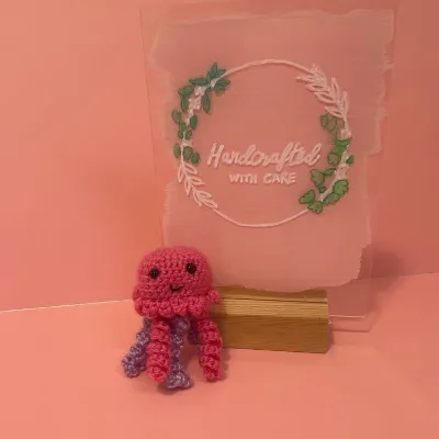 Crochet jelly fish toy 1