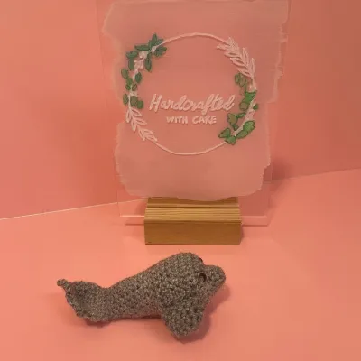 Crochet manatee toy 1