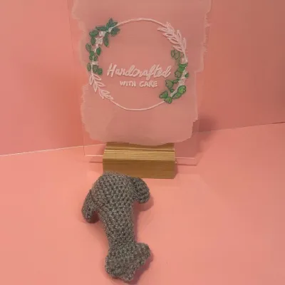 Crochet manatee toy 3