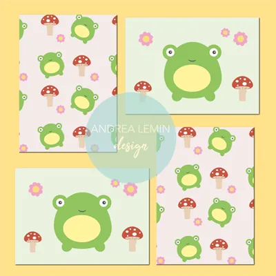 Cute Frog Postcards Pack Of 4 1