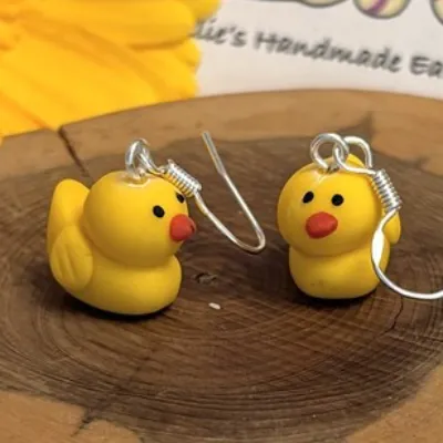 Cute Rubber Duck Dangle Earrings 3