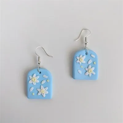 Daisy Polymer Clay Earrings