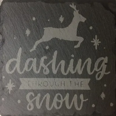 Dashing Through The Snow Xmas Coaster