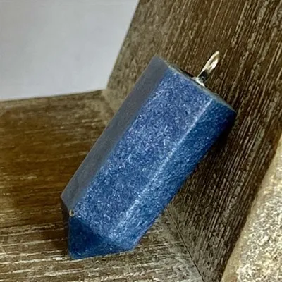 Deep blue resin crystal pendulum pendant