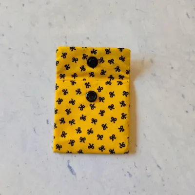 Discreet Sanitary Pouch Yellow Bow 4