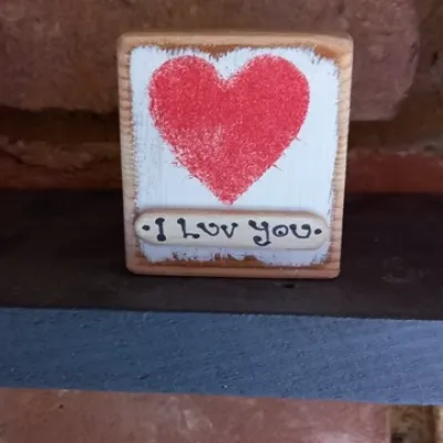 Driftwood rustic unique heart message wo 3