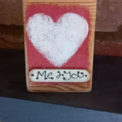 Driftwood rustic unique heart message wo 6